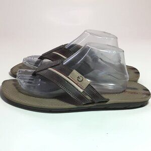 Cartago Sandals Flip Flops Shoes Slip-On Size 11 Men’s Leather Straps GUC